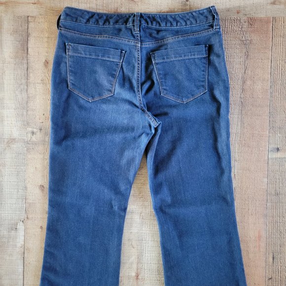 Lands' End Dark Wash Bootcut Denim Jeans - Picture 5 of 9